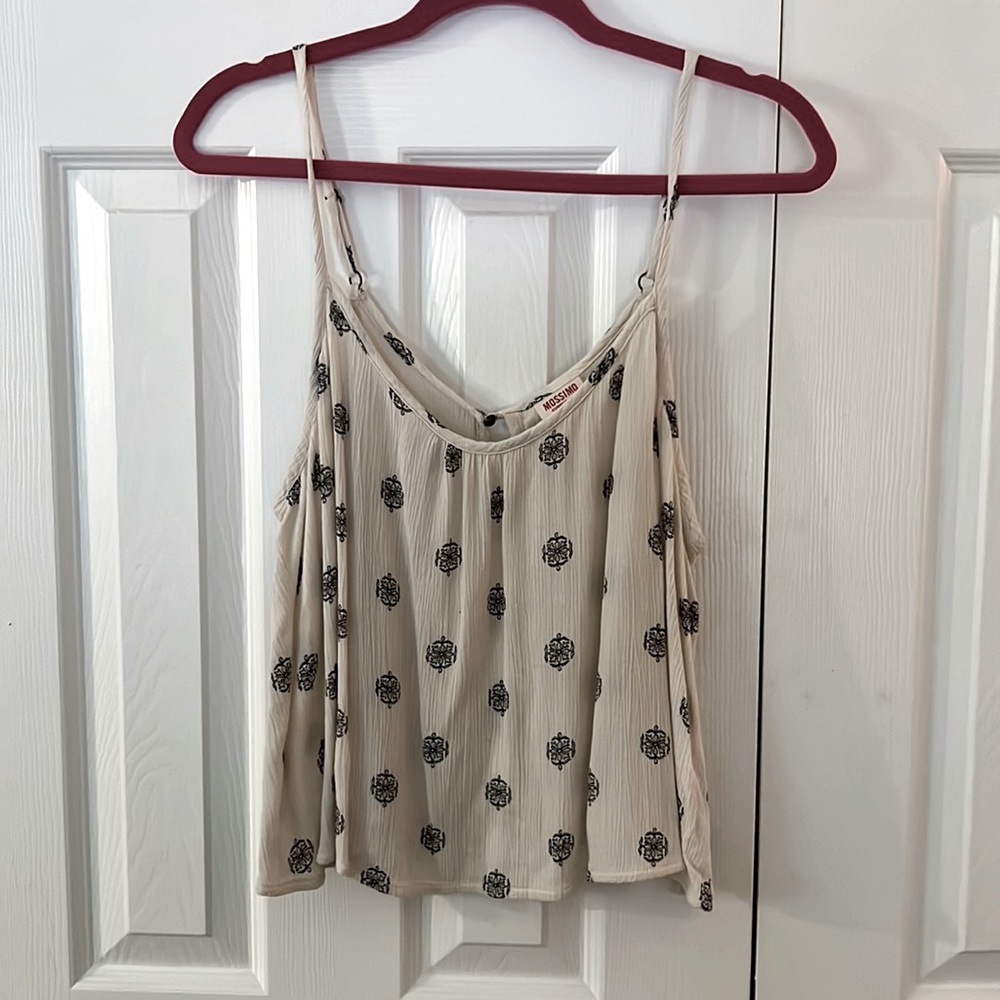 Neutral Cream Crop Tank